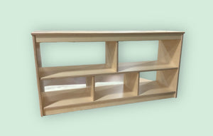 2 Tier Backless Shelving Unit with Dividers