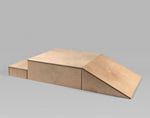 Module estrade avec marchepied et pente avec imperfections