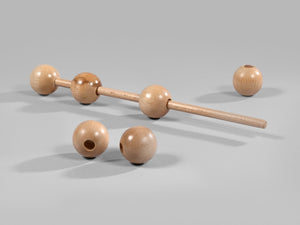 Fixed rod for threading the balls